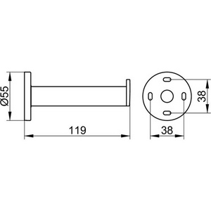 Держатель д/туал. бумаги резерв.,  ZZ Keuco Plan 14963010000