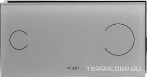 Клавиша хром Visign for More 100 Viega (8352,1) (стекло/светло-серый) Viega T5 597481
