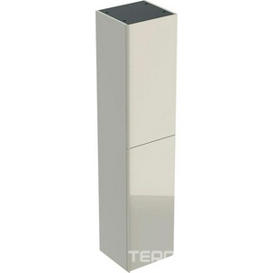 Пенал подвес 38хh173х36см, две распашн.дверцы, петли справа/слева (реверс),(фасад песчаное стекло,корпус песчаный мат-лакиров.),крепл.в компл,ZZ Geberit Acanto 500.619.JL.2