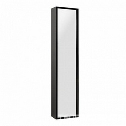 Римини 100 шкаф-колонна 350*1680*276 подвесная цвет черный глянец, крепеж в комплекте ZZ