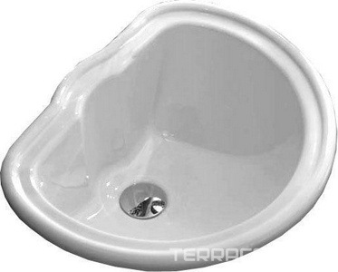 Раковина 46х38см, встраиваемая в столешницу сверху, без отв.д/смесит.,  ZZ Kerasan Retro 103101