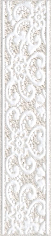 Керамическая плитка Kerama Marazzi Мерлетто Бордюр кружево5.4х25 Белый, фото 4