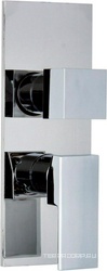 Смеситель для душа с перекл. на 3 источника, встр. в стену, внешняя часть (БЕЗ внутр. части F2635) цв.хром Brick ZZ