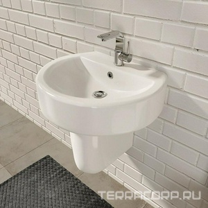 Раковина Best Lux 55*44,5 см, БЕЗ крепежа, белая Sanita Luxe best luxe WB.PD/Best/55-C/WHT.G/S1 (BSTSLWB01)