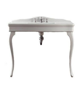 Раковина-консоль 1090х570хh850/950мм, с 1 отв. для смесителя, столешница и ножки 2шт из белой керамики,  ZZ Devon & Devon Colette DECOLETT EBI(1)FGBI