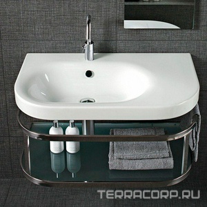 Раковина 860х500мм, с 1 отв.д/сесит., SX (левая), (БЕЗ креплен.YR47),  ZZ Hatria Daytime Y0YJ01