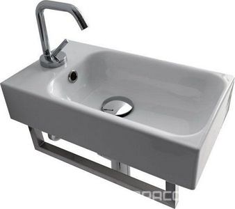 Раковина 45х25хh10см, отверстие для смесителя слева, (без крепл.)  ZZ Kerasan Cento 3537SX