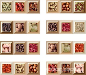 Керамическая плитка Absolut Keramika Monocolor 10x30 Decor Cube Warm Kitchen 10x30 Комбинированный 