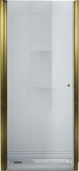 Дверь в нишу 800хh1950мм, распашная, петли слева, (стекло текстурное Punto 6мм, фурнит. цв.золото), Pordenone ZZ