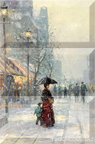 Керамическая плитка Absolut Keramika Monocolor 10x20 Composicion Winter Park 20x30 Комбинированный, фото 3