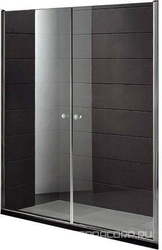 Дверь в нишу 800хh1950мм, 2-х створчатая, распашная вовнутрь и наружу, (стекло прозрачн. 6мм, фурнит. цв.хром), Triumph XX