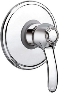Смеситель для душа, встраиваемый в стену, внутренняя часть в комплекте, накладка круглая, (цв.хром),   ZZ Cristina Art AR 118 51