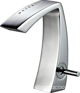 Смеситель для раковины, нажимная пробка д/к в компл., (цв. хром),  Swarovski ZZ 3M Arche 2910 CC