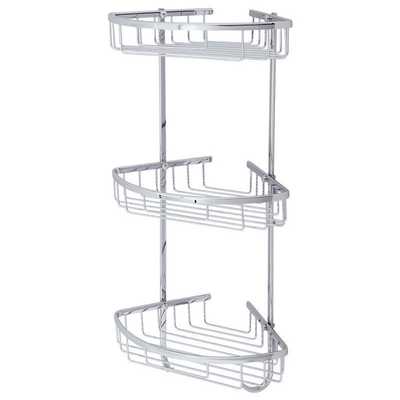 Решетка тройная угловая 21x21хh58,5 см., хром ZZ