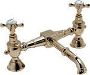 Смеситель для раковины, на 2 отв. расстояние по центрам подкл. 203мм, без д/к, (латунь)  ZZ Devon & Devon Antique ADA13