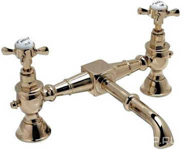 Смеситель для раковины, на 2 отв. расстояние по центрам подкл. 203мм, без д/к, (латунь)  ZZ Devon & Devon Antique ADA13