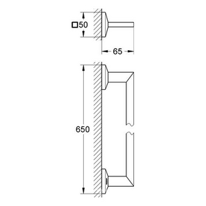 Полотенцедержатель 60 см, цв. хром,  ZZ Grohe Allure Brilliant 40497000