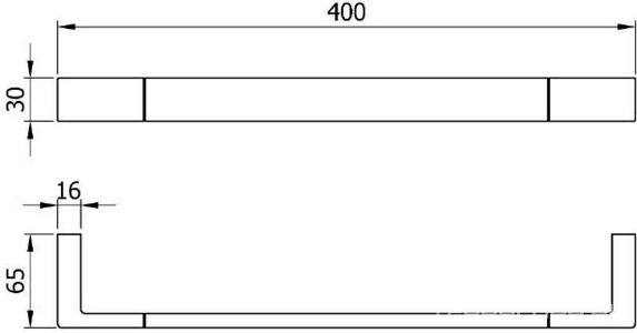 Полотенцедержатель  черный 400 мм, нержав. сталь, цы. черный, ZZ Nofer Corinto 16920.40.N