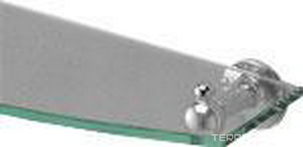 Полочка стеклянная 600мм, с металл. креплениями (цв. хром)  ZZ Devon & Devon New York NY110CR