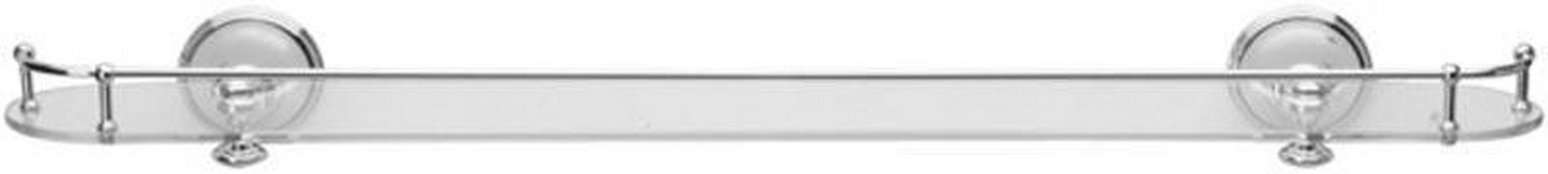 Полка настенная с мет. ограждением 70 см (хром/стекло), Old italy KL