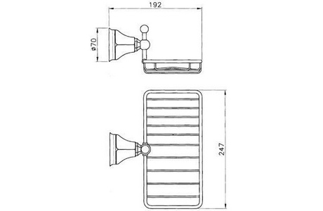 Полочка настенная (решетка) металлическая 24х19см (цв. бронза/Teide)  ZZ Nicolazzi Classica 1493BZ05