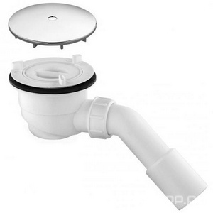 Сливной гарнитур  90 для плоских поддонов, отверстие 90 мм, с вынимающимся сифоном Kludi Tasso 2109805-00