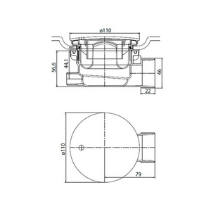 Сифон для акриловых и SMC душевых поддонов, отверст.слива d90мм, 30 л/мин., (крышка слива цв.хром), Cezares Cezares Универсал CZR-01-90
