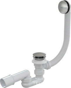 Сифон для ванны, 57 см, Click Clack, металл AlcaPlast Универсал A504KM / A504CKM