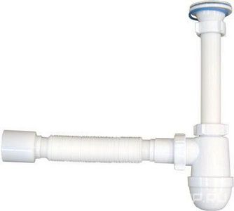 Сифон на умывальник "Ани" 1,1\4" с гофрой (40х50) ZZ Ани Пласт Комплектующие C1010