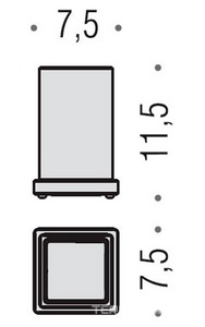 Стакан настольный, (стекло матовое/хром),  Colombo Look B1641.000