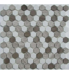 Мозаика из камня на сетке X21-004-P ZZ |29.5x28