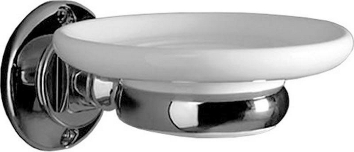 Мыльница настенная (цв. хром / керамика)  ZZ Simas Victoria 260201 cr