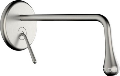 Смеситель для раковины, настенный, (внешняя часть БЕЗ встраив. части арт. 33687), излив 250мм, без донного клапана, (цв. хром шлифован.), Goccia ZZ