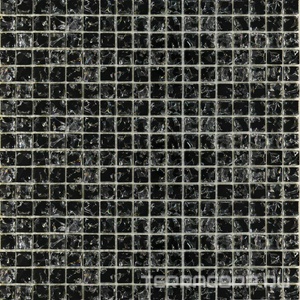 Мозаика Мастера Керамики Glass Мозаика  МС 448 моно черная колотая 30x30 Черный 