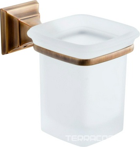 Стакан настенный (стекло матовое, креплен. цв.бронза)  ZZ Colombo Portofino B3202.BR