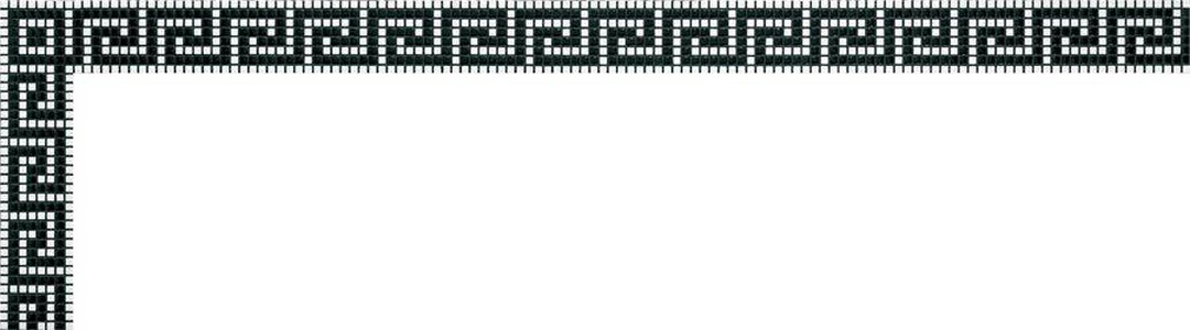 Мозаика Bisazza Бордюры Border Chios  H=11,1 cm 1.2.x1.2 Комбинированный 