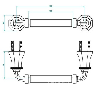 Держатель т/б (цв.бронза (Bronze brillant))  ZZ THG Art Deco A55-D01-543M