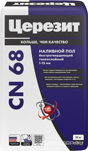 /25 Смесь самовыравнивающаяся  1-15 мм  ПП ZZ Церезит CN 68 1668617