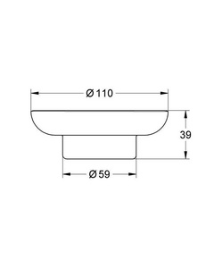 Мыльница без держателя,  ZZ Grohe Essentials 40368001
