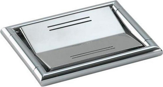 Мыльница настольная 14х12см, (цв.хром)  ZZ Pomd'or Micra 47.60.50.002