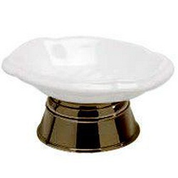 Мыльница настольная (цв. бронза/белая керамика), Oval cristallo Z XXZ