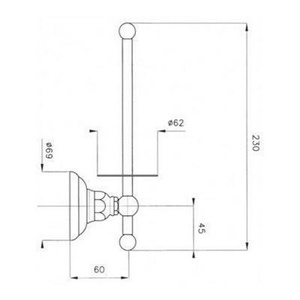 Держатель запасного рулона туалетной бумаги, (цв. бронза),  ZZ Nicolazzi Teide 1497 BZ 05