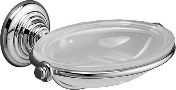 Мыльница настенная, стекло матовое, (цв. хром)  ZZ Devon & Devon Chelsea DD214CR