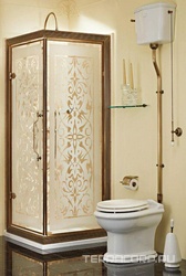 Рама с левст/дверью д/угл.каб.,с компенс.проф., 89,5хh200см,(вн.проф..золото/сатин,внеш.проф/брон,элем.из смол сус/зол+череш/ант)(LT FO.C) Princess XX