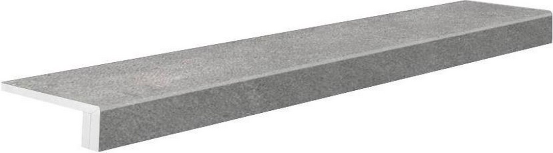 Ступени Kerama Marazzi Фондамента Ступень ЕВРО Техно Проходная  серый светлый (из n060485) 34.5x119.5 Серый 