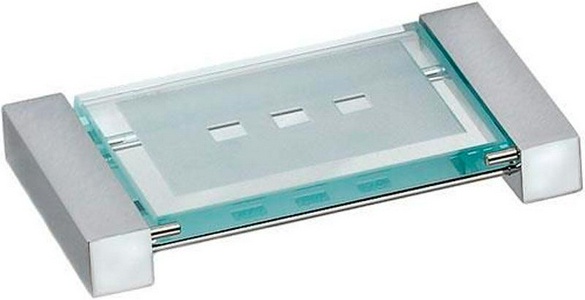 Мыльница настольная стекл. с металл.  10х16см, (хром)  ZZ Pomd'or Metric 38.60.51.002