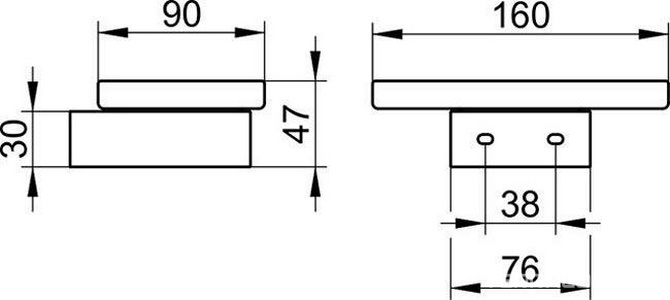 Мыльница настенная (стекло мат, держатель цв.хром)  ZZ Keuco Edition 300 30055 019000