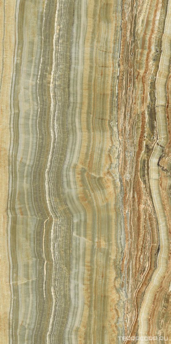 Керамогранит Ariostea Ultra Onici Green Onyx Vein Cut Lucidato (Shiny) 6 мм 150x300 Зеленый, фото 7