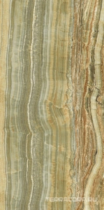 Керамогранит Ariostea Ultra Onici Green Onyx Vein Cut Lucidato (Shiny)  6 мм 150x300 Зеленый 