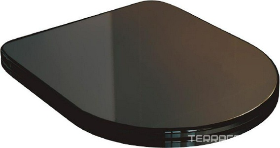 Крышка-сиденье  с микролифтом Soft close + Clip up, крепеж в комплекте, цвет черный ZZ Kerama Marazzi Pompei PO.seat.01\BLK